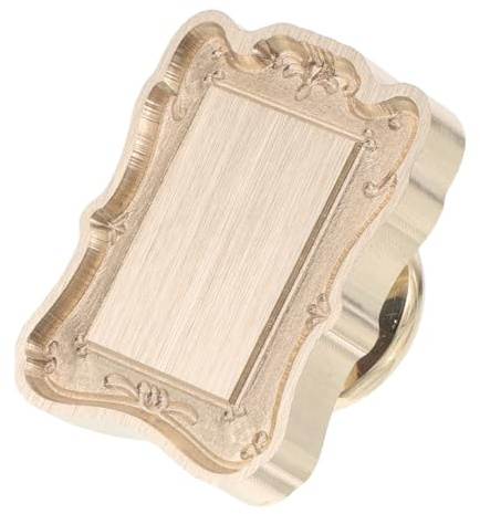 DIYEAH Cabezal de Sello de Lacre Dorado de Cobre Borde Irregular Estilo Europeo Vintage para Invitaciones y Tarjetas Impresiones Claras y Aplicación Versátil