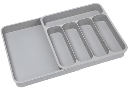 Gatuida Organisateur De Couverts pour Tiroir Cuisine Plateau à Couverts avec Compartiments Support De Rangement pour Ustensiles