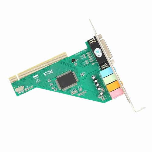 Lazmin112 Tarjeta DE Sonido CMI8738, Envolvente Estéreo PCI DE 4.1 Canales, SNR DE 120 DB, HRTF 3D, Biblioteca DE Sonido DLS, SPDIF DE 24 Bits, DúsO Entero, PARA, PARA