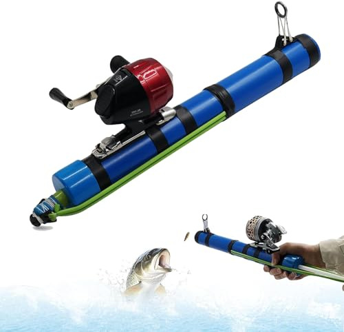 Canna da pesca per catapulta portatile 2026, attrezzi da pesca per catapulta portatile, lanciatore di esche a lunga distanza con mulinello da pesca a fionda, acqua salata e acqua dolce, ottimo