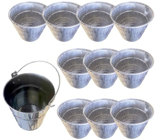 MonoSora Forro de cubo de grasa de aluminio desechable para parrillas Traeger PitBoss, paquete de 10 accesorios de cocina para barbacoa al aire libre