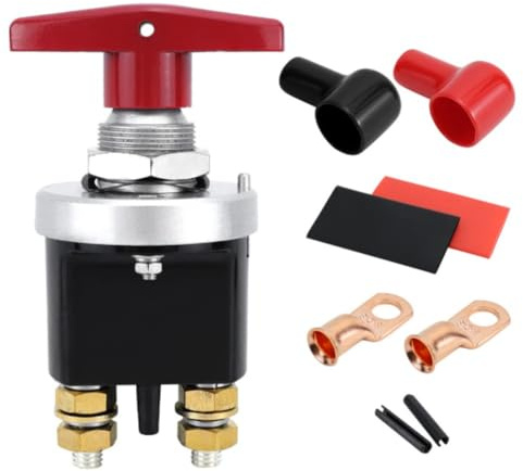 Violiica Interruttore isolatore batteria 500A con piastra di blocco per auto, camion, camper, barca, trattore e attrezzature pesanti