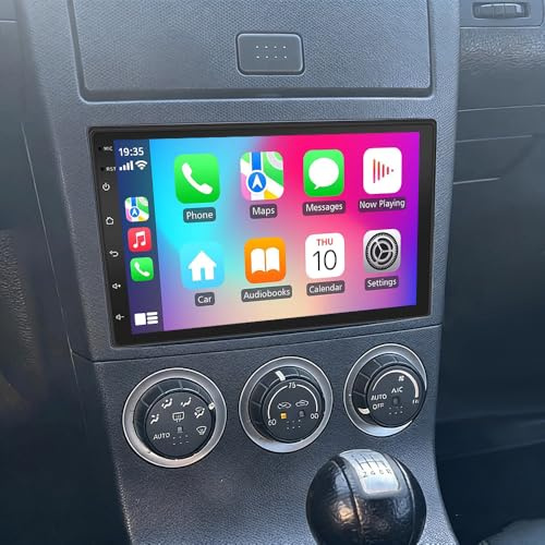 2+64G Autoradio für Nissan 350Z 2003-2009 Head Unit Android 14 GPS Navi mit Wireless Carplay Android Auto 7 Touch Screen Bluetooth WiFi FM RDS SWC Split Screen Rückfahrkamera Mirror Link