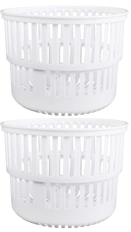 RUNROTOO 2pcs Plastic Spin Dryer Basket: Foldable Washing Machine Spin Basket Replacement for Efficient Clothes Draining, Removable for Underwear Baby Clothes 6.3x6.3x4.7in