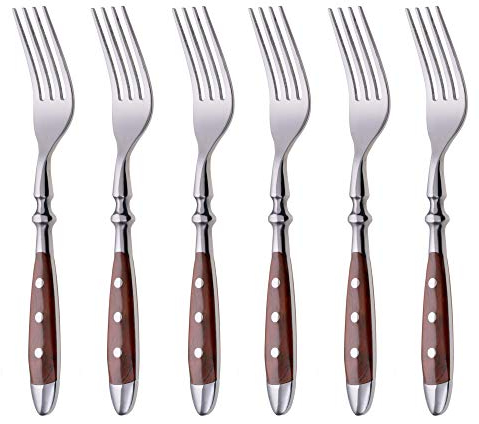 GRÄWE Tafelgabeln NÜRNBERG 6er Set - braun - Menügabeln