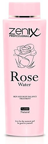 ZENIX Rosenwasser 100% Rein - Porenverfeinernd - Vegan - Gegen Pickel Und Unreinheiten - Zum Abschminken - Zum Backen Und Kochen Geeignet - Tierversuchsfrei - Natürliches Gesichtswasser