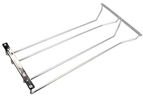 Abcsea 45 cm Weinregal aus Edelstahl, weinglashalter regal hängend, weinglashalter umhängen 1 Stück (2 Reihen)