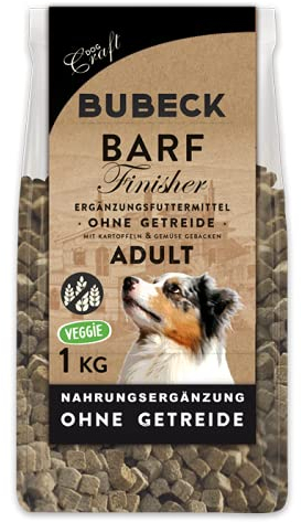 Barf Zusatz für Hunde l Trockenfutter von Bubeck l Nahrungsergänzung getreidefrei & zuckerfrei gebacken (1Kg)