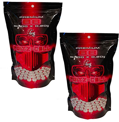 2 x Airsoft Softair Kugeln Fritz-Cell Premium BBS 6 mm 0,20g Beutel 5000 Stück