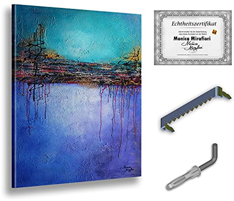 Monica Mirafiori I 100% HANDGEMALT I Gemälde Loft 120x80cm | Gemälde Handgemalt | Acrylgemälde | Sehr Großes Acrylbild I Moderne Kunst I Kunstbilder