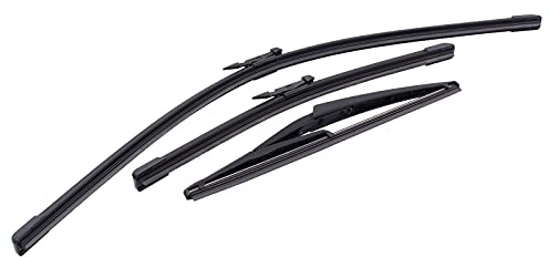 Doo Engy Scheibenwischer Vorne und Hinten Wischerblatt Flachbalkenwischer Komplett Set für O-pel Corsa D/E