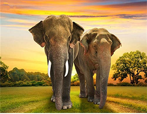 WYDMA 6000 Teile Lernpuzzle Elefant HöLzerne Puzzles GroßE Puzzles FüR Erwachsene Dekorative Puzzles Klassische Puzzles Fertige Größe 179.5×105.5cm