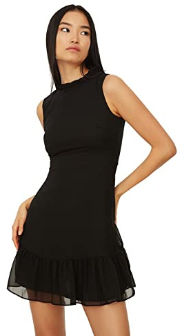 Trendyol FeMan Mini A-line Regular fit Woven Dress Navy Blue