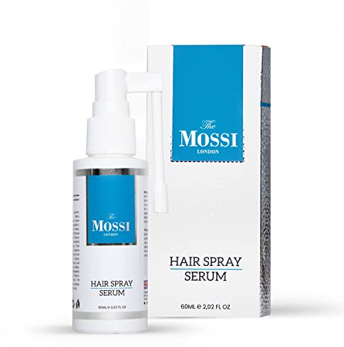 The Mossi London Hair Spray Serum | Biotin, Caffeine & Rosemary | 60ml | Leave-in, lightweight formula for visibly thicker, fuller-looking hair. Vegan, cruelty-free, no rinse.