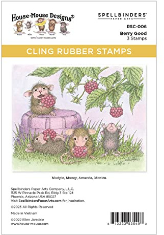 Spellbinders Berry Good Cling Rubber Stamp from The Spring Collection by House-Mouse Designs, RED, ONE