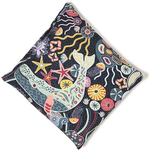Johanniskernkissen 12x12cm - Bio Stoff Unter Wasser - Wärmekissen & Kältekissen - Körnerkissen