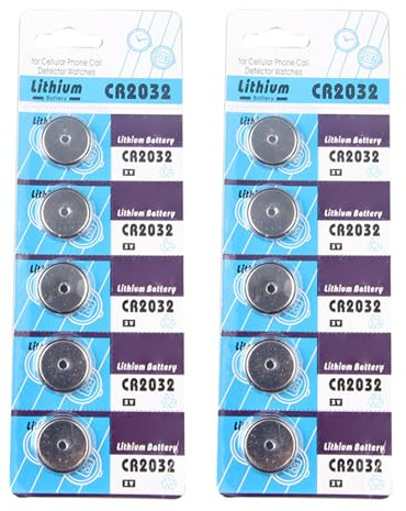 Lot de 5/10 piles bouton CR2032 longue durée haute capacité CR2032 3 V pour montre électronique