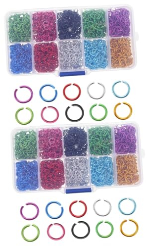 STOBOK 2 Sets Schmuckherstellung Offene Biegeringe Geteilte Armbänder Sprungringe Halskettenherstellung Zubehör Große 250 Stück * 2