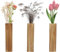 HENGBIRD Jarrones de Pared de Madera Modernos para Plantas Interiores, Decoración del Hogar, 2,5 x 5,6 x 29,5 cm