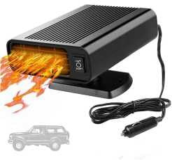 Showvigor Car Heater, Anti-Fog 12V 150W Portable Car Heater Plug into Cigarette Lighter, 2 in 1 Fast Heating Defrost Defogger, 360 °Rotatable Windscreen Defogger Window Defroster for Car