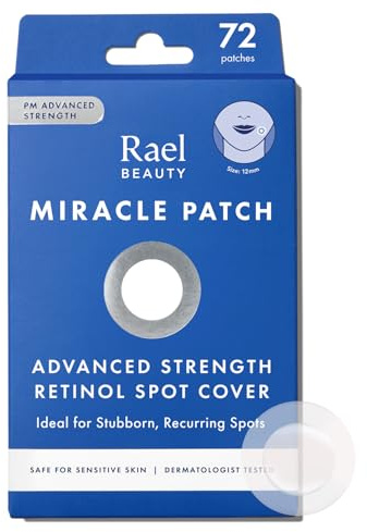 Rael Patch Anti Bouton Retinol - Skincare Coreen, Acne Pimple Patches pour les Boutons Récurrentes avec Retinol, Niacinamide, Hydrocolloïdes, Vegan, Sans Cruauté (72 Patchs)