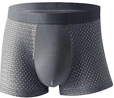 SRZYMJ Boxershorts Bambus Für Ganztägigen Komfort Mit Eingriff Aus 100% Baumwolle Almost Retroshorts Bequeme Trunks Bamboo Boxer Karierte Business Men Unterhosen Slip Boxer Herren Unterhosen
