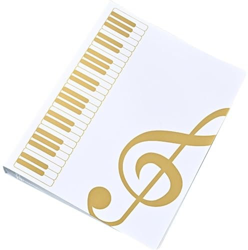 Notenordner, Songdatei, Notenschlüssel, Papieraufbewahrung, Dokumentenhalter, Tasche, Leerer Kunststoff, Konzert- Und Chorordner, A4, 40 Seiten, Für Musiker Und Bands