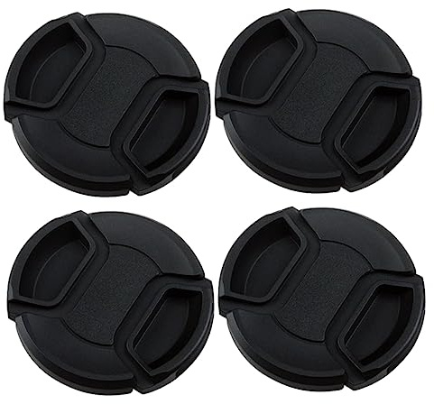 Holibanna 4pcs Dslr Camera Lens Cap Cover Center Pinch Protector Lens Cap Cover for Photography