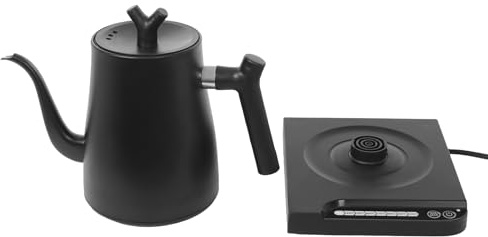 Hervidor eléctrico, 1000 W, acero inoxidable, cuello de cisne, hervidor de agua con temperatura de 1 litro, para té, café, agua con miel
