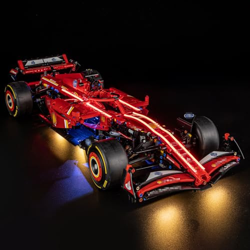 MENZAVA Ljusset kompatibelt med Lego Ferrari SF-24 F1 racerbil 42207 Technic – LED-belysningsset för byggstenar modell – modellset ingår inte