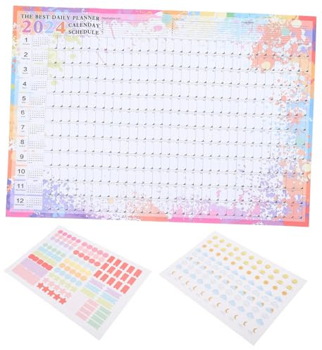 Housoutil Noting Wandkalender Akademischer Wandkalender 12 Monats Jahreskalender Büro Kleiner Hängekalender 2023–2024 Monatlicher Familienkalender Bis 2024