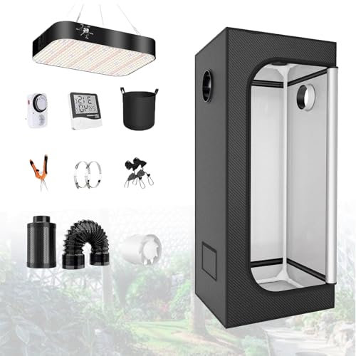 Tenda Da Coltivazione, Vassoio Rimovibile, Stanza Di Coltivazione Per Piante Da Interno Con Finestre Di Osservazione, Per Piante Da Interno,100 * 100 * 200cm-Dimmingversion100W(set)