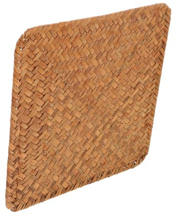 VERDANVERSE Tovaglietta in Paglia Intrecciata Antiscivolo per Tavolo da Pranzo 20x20 Cm Design Retrò