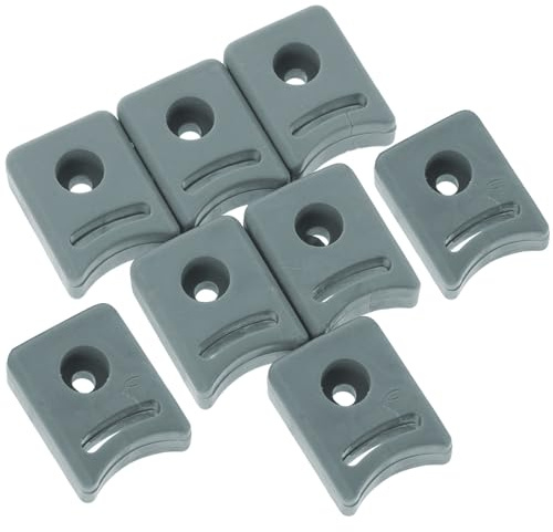 Rounded Plastic Shower Stopper for Sliding Door Hardware 8pcs | Glass Shower Door Guide, Screws Included, Bathroom Renovation Use, Precise Positioning and Safety