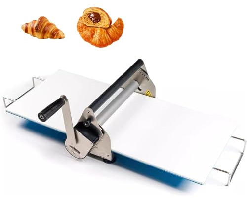 ZIJOWK Manual Fondant Dough Sheeter, Compact Pastry Roller for Croissants, Baking Presser with 300g Capacity