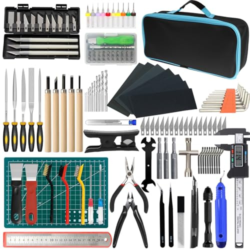 176 PCS 3D Printer Tool Kit with Bag, 3D Printer Accessories Includes Deburring, Removal, Carving, Grinding, Cleaning Tools, 3D Printing Tool Kit for Effective Maintenance & Cleaning