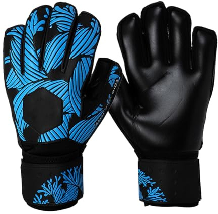 Football Goalkeeper Gloves, Material with Non-Slip , Robust Receiver Goalkeeper Gloves for Adults, for Outdoor, Competition, Training, Children, Adults, Athletes, Sports, Football