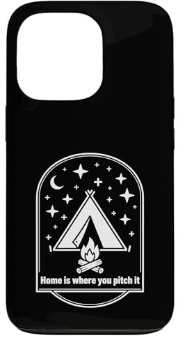 Design Graphique Home is Where You Pitch It Camping Night Coque pour iPhone 13 Pro