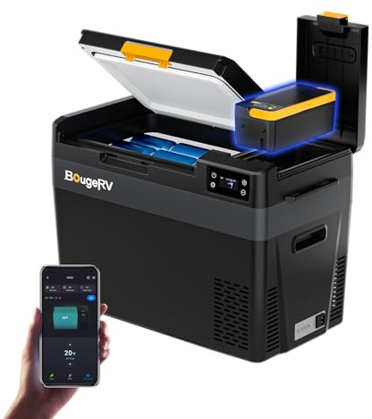 BougeRV Kompressor Kühlbox CRX3 28L, bis -20℃ App-Steuerung, mit 240Wh Akku