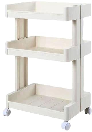 YYALYYON Carro de Almacenamiento de 3 Niveles, Carro rodante Multifuncional de Gran Capacidad con Ruedas para salón de Belleza, Cocina, baño y Oficina