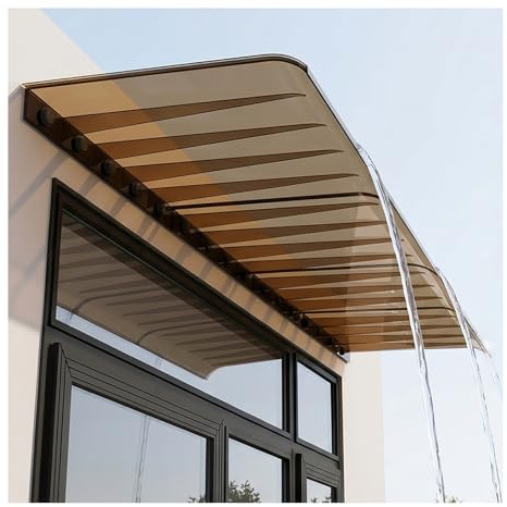 Vordach für Haustür Überdachung,Türdach für draußen Sonnenschutz Regenschutz,Vordach für Haustür aus 3,5 mm Massiv Polycarbonat,für Balkon Fenster Terrasse Hauseingang(W35*L100cm/W13.7*L39.3in)