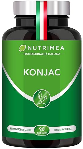 Konjac Puro | Concentrato al 95% in Glucomannani | Benessere e Detox | 90 Capsule Vegane | Nutrimea
