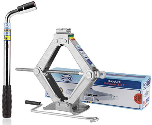 alca Germany Kit de cambio de neumáticos Master L llave inglesa con gato de tijera, varios tamaños (llave de 2 toneladas de 17/19 mm)