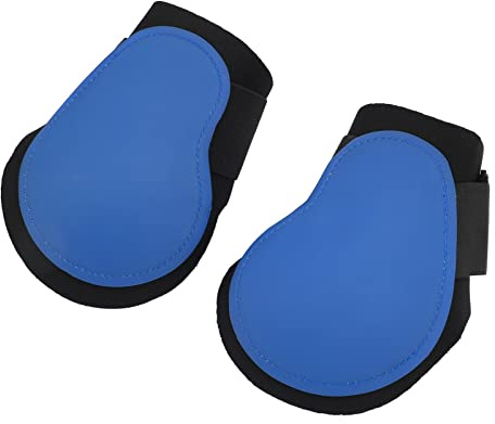 Shanrya Protector de Patas traseras de Caballo, Botas de tendón de Caballo Ajustables a Prueba de Sudor para Montar a Caballo(Patas traseras Azules, L)