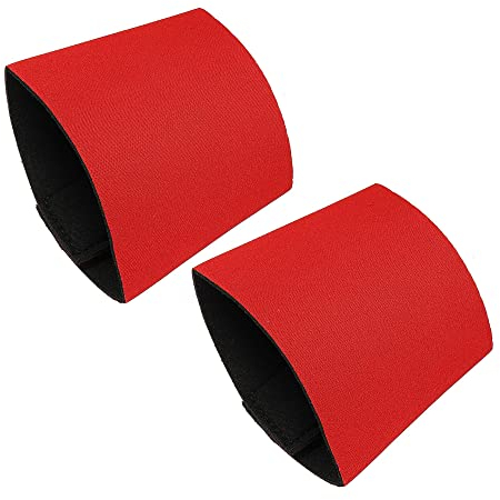 sourcing map Mug Sleeves Neoprene Insulated Protective Non Slip Coffee Tea Cup Silicone Covers for 12Oz-24Oz Red Pack of 2