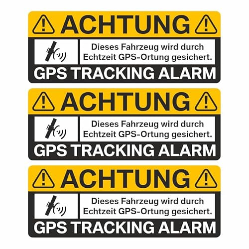BIKE-label GPS Tracking Auto Aufkleber Alarm Anti Diebstahl Fenster Sticker innenklebend deutsch 3 Stück X900284VA