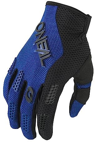 O'NEAL | Guanti Ciclismo e Motocross | MX MTB FR Downhill | Vestibilità per il massimo comfort, materiale traspirante | ELEMENT Glove RACEWEAR V.24 | Adulto | Nero Blu | Taglia L