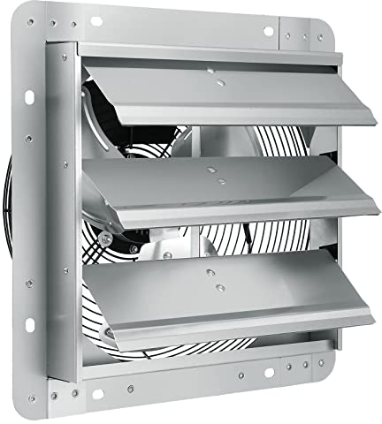 VEVOR Abluftventilator, 305 mm, 1400 U/min, 1084 CFM, Dachbodenventilator aus Aluminium zur Wandmontage mit Wechselstrommotor, Belüftung und Kühlung für Gewächshäuser, Garagen, Schuppen, Geschäfte