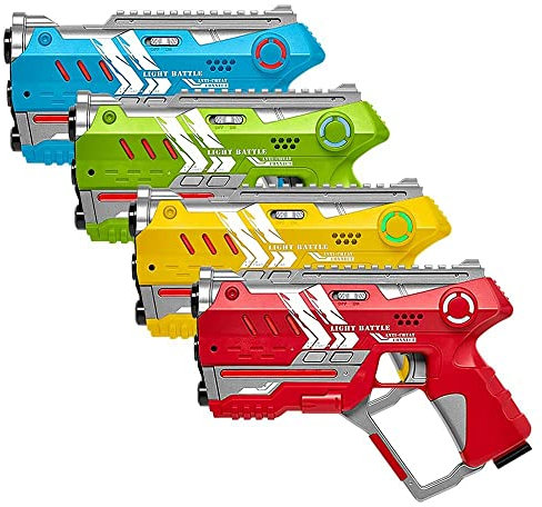 4 Light Battle Connect Anti-Cheat Laser-Tag Pistolen - Rot und Blau