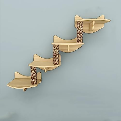 Katzenwandparkour, Katzen Kratzmöbel, Katzen Kletterwand Set, Katzennest, Raumkapsel, Stufen, Katzenhaus, Geschenk für Katzen, zum Schlafen, Spielen und Klettern der Katze (Size : Big Cloud Ladder)
